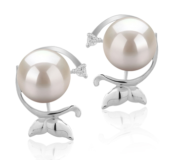 7-8mm Akoya japonesa Conjunto de brincos em Gilda Branco