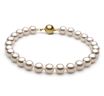 6.5-7mm Akoya japonesa Pulseira em Hanadama 7,5 polegadas Branco
