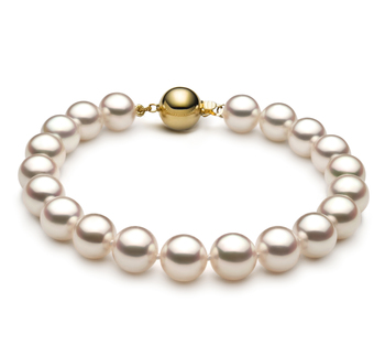 8.5-9mm Akoya japonesa Pulseira em Hanadama 7,5 polegadas Branco