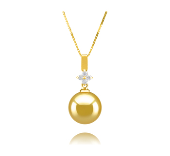 10-11mm Mar do Sul Pingente em Hilda Ouro