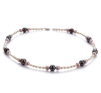 3-8mm Água doce Colar em Ida Multicolorido