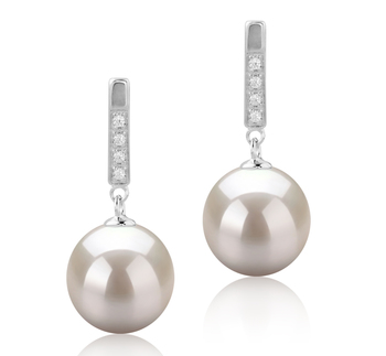 9-10mm Água doce Conjunto de brincos em Janet Branco