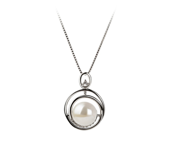 9-10mm Água doce Pingente em Kelly Branco