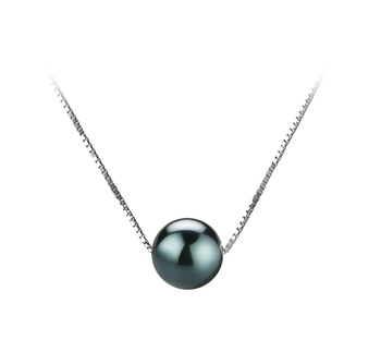 7-8mm Akoya japonesa Pingente em Kristine Preto
