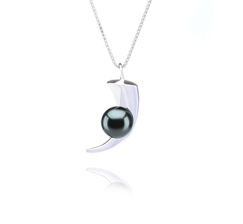 9-10mm taitiano Pingente em Larina Preto