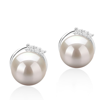7-8mm Água doce Conjunto de brincos em Promoção Branco