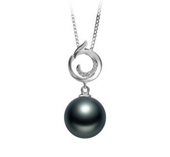 10-11mm taitiano Pingente em Belíssima Preto