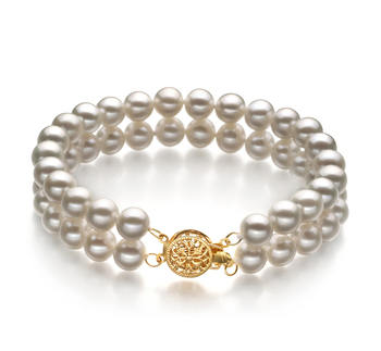 6-7mm Água doce Pulseira em Lola Branco