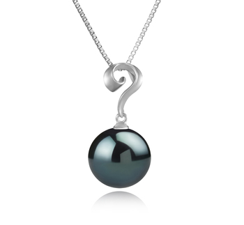 11-12mm taitiano Pingente em Lorna Preto