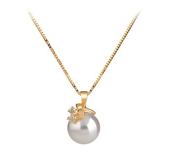 7-8mm Akoya japonesa Pingente em Luella Branco