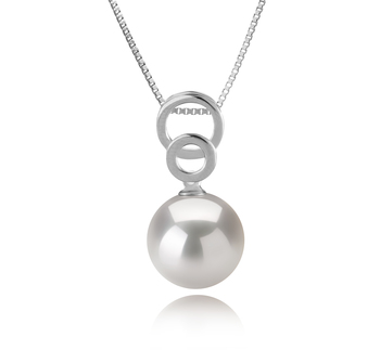 12-13mm Água doce - Edison Pingente em Marlo Branco