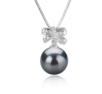 10-11mm taitiano Pingente em Vênus Preto