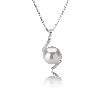 9-10mm Água doce Pingente em Matilde Branco