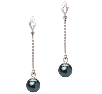 6-7mm Akoya japonesa Conjunto de brincos em Promoção Preto
