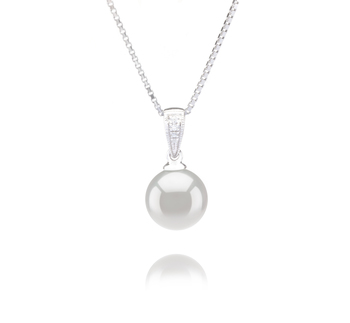 8-9mm Akoya japonesa Pingente em Mosina Branco
