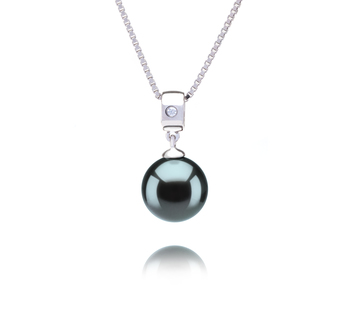 9-10mm taitiano Pingente em Nicole Preto