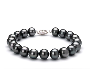8.5-9mm Água doce Pulseira em Tingido de preto