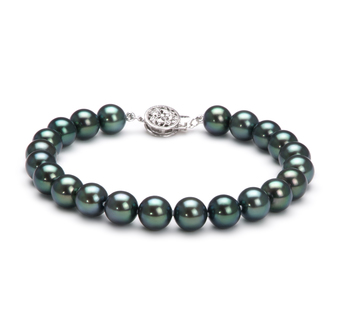 7.5-8mm Akoya japonesa Pulseira em Preto