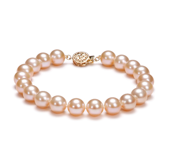 8.5-9mm Água doce Pulseira em Rosa