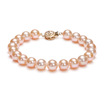 8.5-9.5mm Água doce Pulseira em Rosa