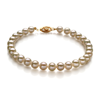 5-5.5mm Água doce Pulseira em Branco