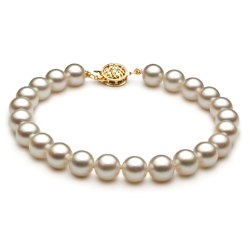 7.5-8mm Akoya japonesa Pulseira em Branco