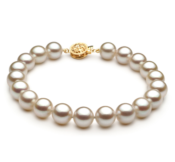 8.5-9mm Akoya japonesa Pulseira em Branco