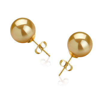 10-11mm Mar do Sul Conjunto de brincos em Ouro
