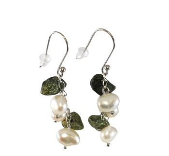 5.5-8.5mm Água doce Conjunto de brincos em Branco