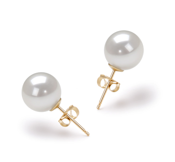 8-9mm Akoya japonesa Conjunto de brincos em Branco