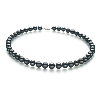 8.5-9mm Água doce Colar em Tingido de preto