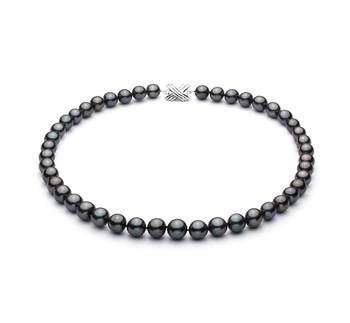 9.1-11mm taitiano Colar em Preto