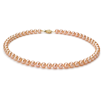 6-6.5mm Água doce Colar em Rosa