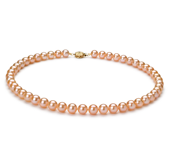 7-8mm Água doce Colar em Rosa