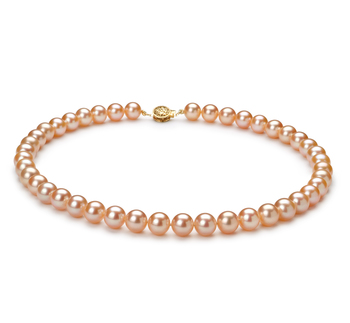 8.5-9mm Água doce Colar em Rosa