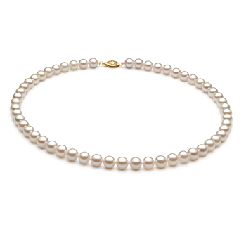 6-7mm Akoya Chinês Colar em Branco