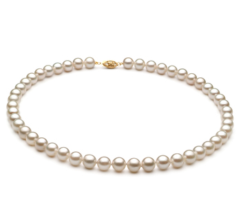 7-8mm Akoya Chinês Colar em Branco