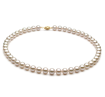 7-8mm Akoya Chinês Colar em Branco