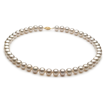 8.5-9mm Água doce Colar em Branco
