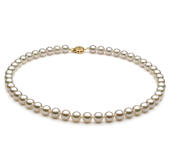 7.5-8mm Akoya japonesa Colar em Branco