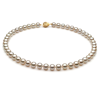 7.5-8mm Akoya japonesa Colar em Branco