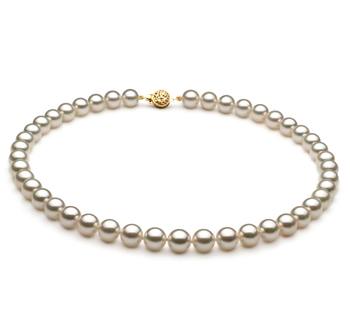8.5-9mm Akoya japonesa Colar em Branco