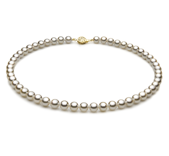 7-7.5mm Akoya japonesa Colar em Branco
