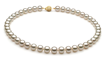 8-8.5mm Akoya japonesa Colar em Branco
