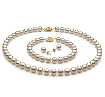 7.5-8mm Akoya japonesa Definir em Branco