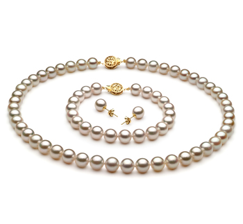 7.5-8mm Akoya japonesa Definir em Branco