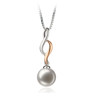 8-9mm Akoya japonesa Pingente em Centavo Branco