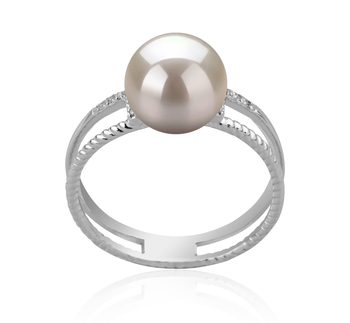 8-9mm Akoya japonesa Anel em Rahara Branco