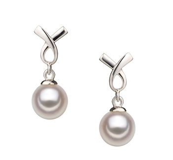 6-7mm Akoya japonesa Conjunto de brincos em Promoções Branco