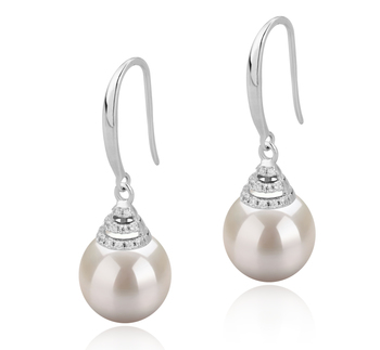 10-11mm Água doce Conjunto de brincos em Roxanne Branco